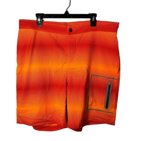 Mack Weldon Orange Swim Board Shorts - Picture 2 of 9
